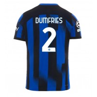 Inter Milan Denzel Dumfries #2 Hemmatröja 2023-24 Korta ärmar